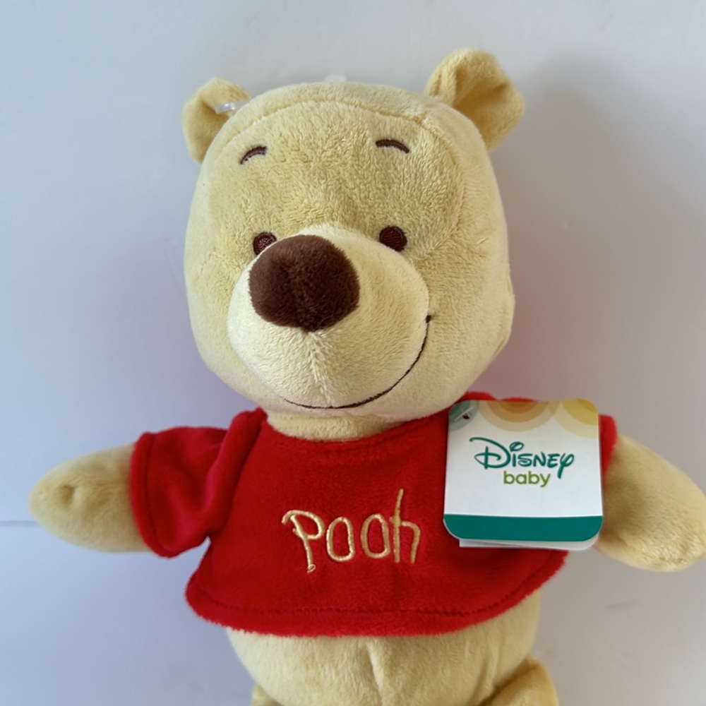 NWT Disney Baby Collectible Winnie the Pooh Plush Toy Rattle 13” Crinkle Ears - Picture 2 of 6